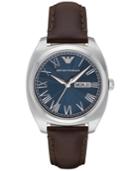 Emporio Armani Men's Gamma Dark Brown Leather Strap Watch 41mm Ar1940