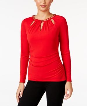 Thalia Sodi Chain-trim Cutout Top, Only At Macy's