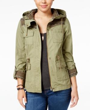 American Rag Knit-trim Hooded Utility Jacket, Only At Macy's