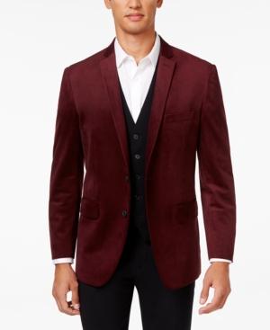 Inc International Concepts Men's Drew Classic-fit Velvet Blazer, Only At Macy's