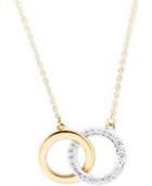 Wrapped Diamond Double Circle Pendant Necklace (1/6 Ct. T.w.) In In 10k Gold, Created For Macy's