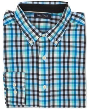 Nautica Men's Star Plaid Long-sleeve Shirt