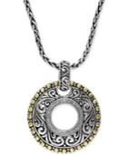 Balissima By Effy Etched Diamond Pendant (1/5 Ct. T.w.) In Sterling Silver And 18k Gold