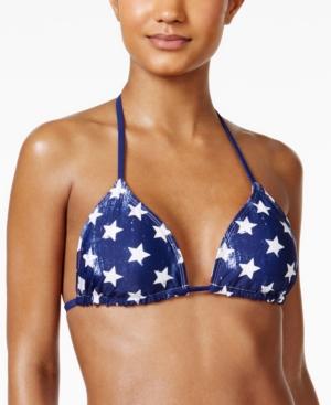 California Waves Usa Reversible Printed Bikini Top Women's Swimsuit