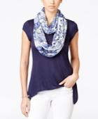 Bcx Juniors' Short-sleeve High-low Scarf Top