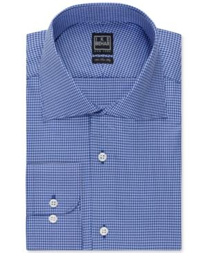 Ike Behar Ultra Blue Houndstooth Dress Shirt