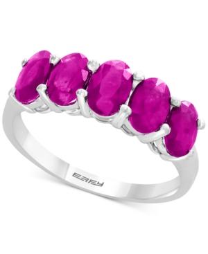Effy Certified Ruby Ring (2-1/8 Ct. T.w.) In Sterling Silver