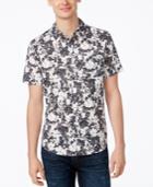 Guess Men's Two Tone Leaf Print Shirt