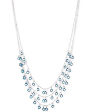 Anne Klein Round Crystal Multi-layer Necklace