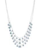 Anne Klein Round Crystal Multi-layer Necklace