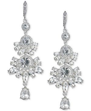 Givenchy Silver-tone Clear Crystal Chandelier Earrings