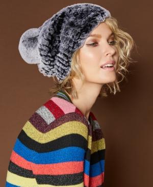 The Fur Vault Knitted Rabbit Fur Hat