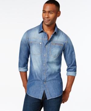Sean John Men's Vintage-wash Shirt