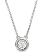 Diamond Illusion Pendant Necklace In Sterling Silver (1/10 Ct. T.w.)