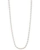 Tricolor Three-layer Beaded Statement Necklace 36-40 In 14k Gold, White Gold & Rose Gold