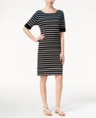 Karen Scott Striped T-shirt Dress, Only At Macy's