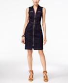 Inc International Concepts Zip-front Denim Dress, Only At Macy's