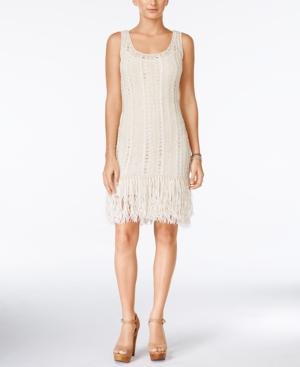 Jessica Simpson Wayne Crochet Fringe Dress