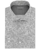 Calvin Klein X Men's Extra-slim Fit Thermal Stretch Performance Abstract Dress Shirt