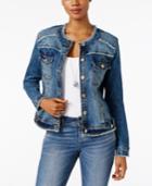 Inc International Concepts Frayed Denim Jacket, Only At Macy's