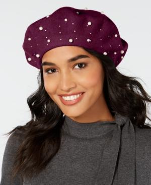 I.n.c. Embellished Wool Beret, Created For Macy's