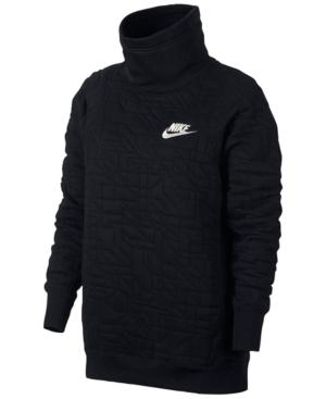 Nike Sportswear Quilted Funnel-neck Sweatshirt