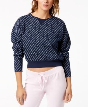 Juicy Couture Logo Print Raw-edge Sweater