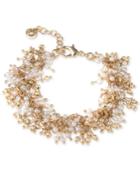 Anne Klein Gold-tone Imitation Pearl Shaky Bracelet