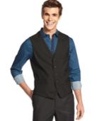 Inc International Concepts Men's Textured Clark Vest, Only At Macy's