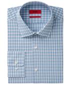 Hugo Boss Men's Fitted Blue Check Dress Shirt