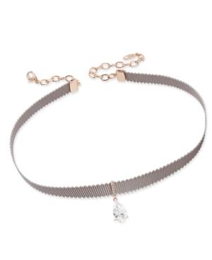 Danori Crystal Drop Grosgrain Ribbon Choker Necklace, Only At Macy's