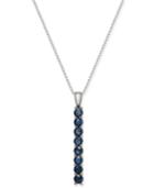 Sapphire Vertical Bar 18 Pendant Necklace (3/4 Ct. T.w.) In 14k White Gold