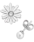 Majorica Sterling Silver Imitation Pearl Flower Earring Jackets