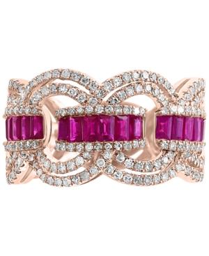 Effy Certified Ruby (9/10 Ct. T.w.) & Diamond (3/4 Ct. T.w.) Ring In 14k Rose Gold
