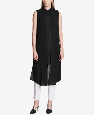 Calvin Klein Layered Sleeveless Popover Tunic
