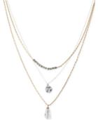 Kenneth Cole New York Two-tone Layer Pendant Necklace