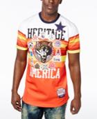 Heritage America Men's Striped Patch T-shirt