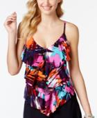 Magicsuit Rita Cypress Printed Tiered Tummy-control Tankini Top Women's Swimsuit
