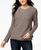 Lucky Brand Layered Chiffon Hem Sweater