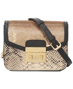 Calvin Klein Sequined Mixed Media Mini Crossbody