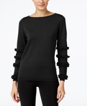 Ny Collection Ruffled-sleeve Sweater