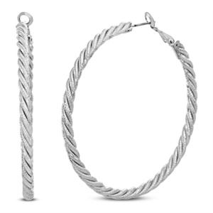 Steve Madden Rope Style Hoop Earring
