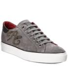 Roberto Cavalli Men's Suede Rc Logo Low-top Sneakers Men's Shoes