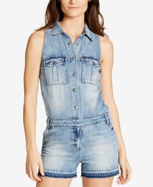 William Rast Cotton Denim Romper