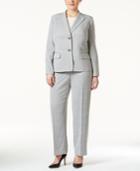 Le Suit Plus Size Two-button Notched-collar Pantsuit