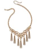 Thalia Sodi Gold-tone Chain Link Fringe Statement Necklace, Only At Macy's