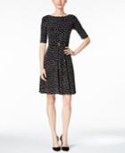 Charter Club Polka-dot Fit & Flare Dress, Only At Macy's