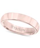 Triton Domed Comfort Fit Band In Rose Tungsten Carbide