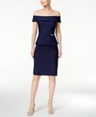 Msk Off-the-shoulder Sheath Dress