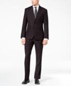 Kenneth Cole Reaction Men's Techni-cole Slim-fit Stretch Black Tic Suit